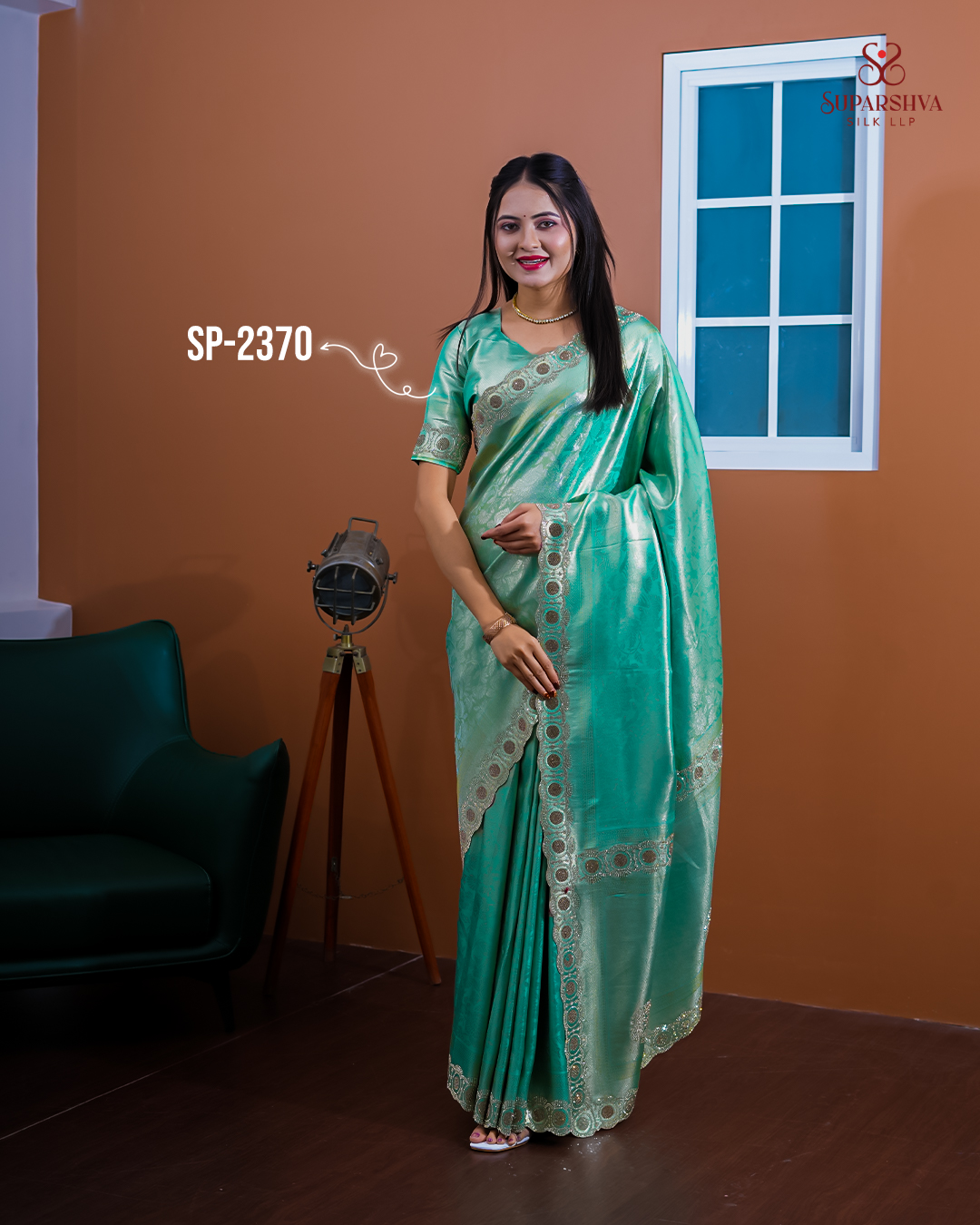 Green Banarasi Silk Saree