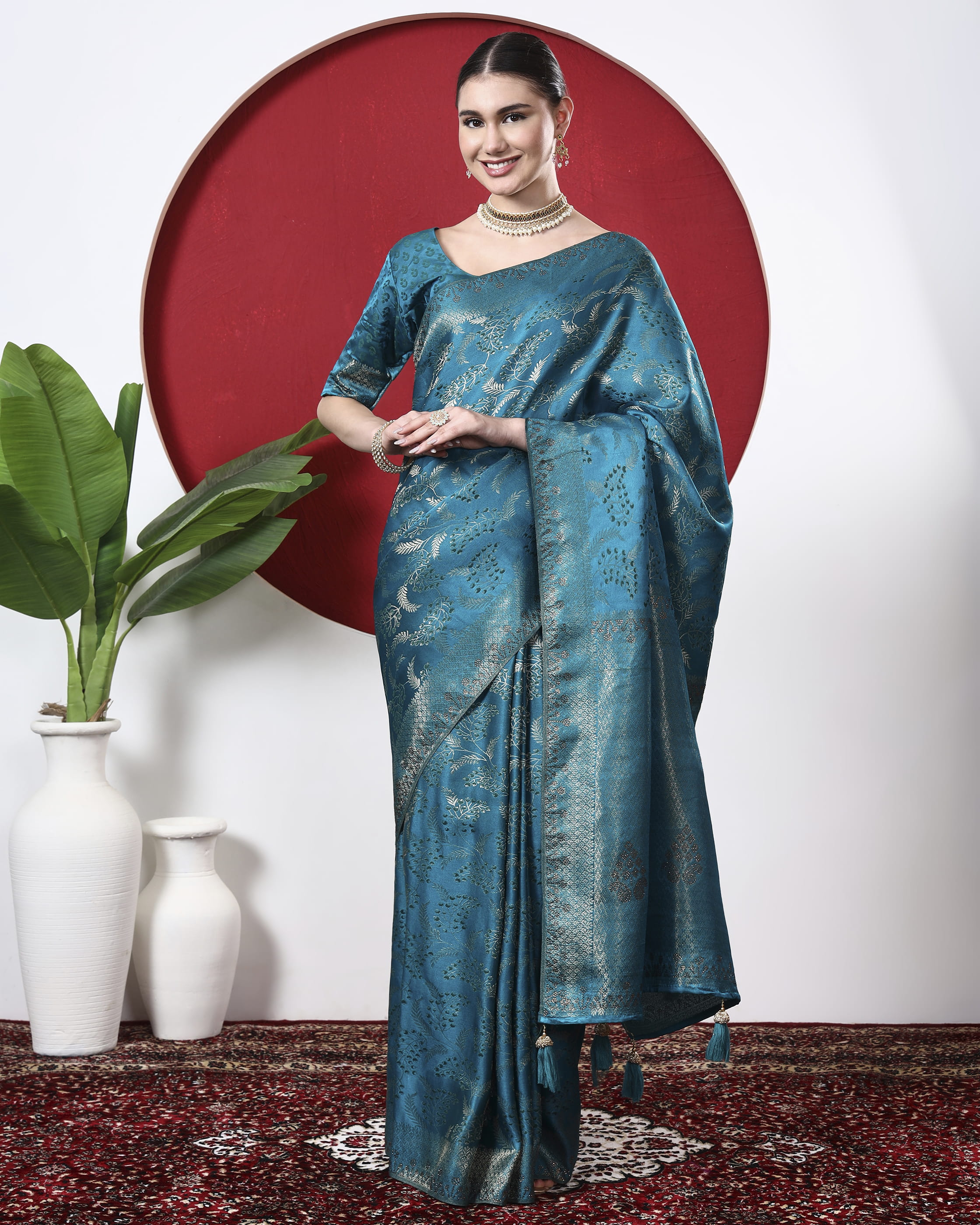 Peacock Teal Shringar Saree